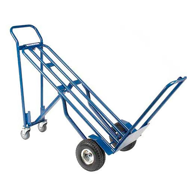 Global Industrial Steel 3-in-1 Convertible Hand Truck with Pneumatic Wheels 983130 - main